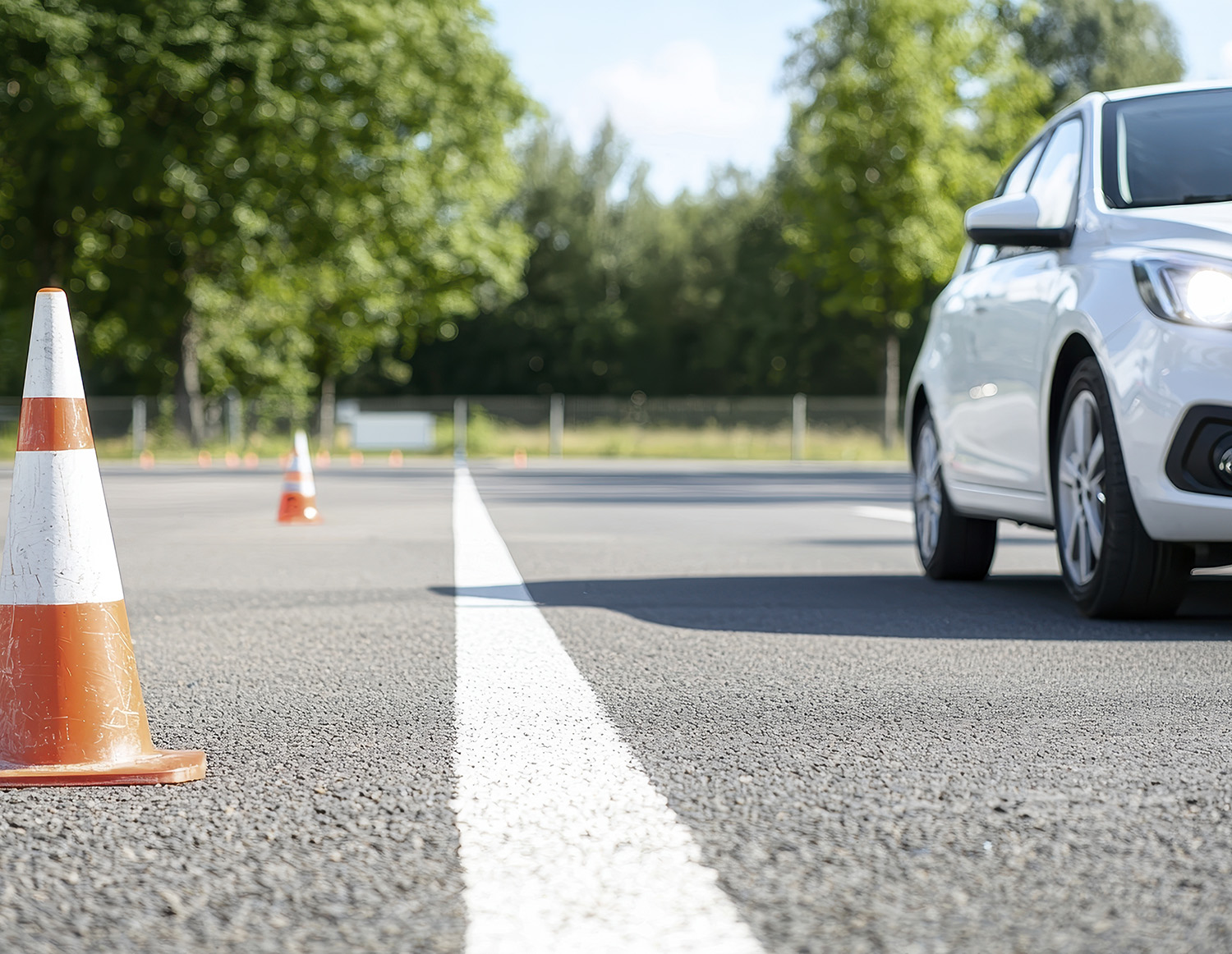 Elev och trafiklärare under körlektion_körkortspaket Elev och trafiklärare under körlektion_körkortspaket